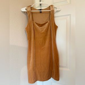Dusty orange velvet dress